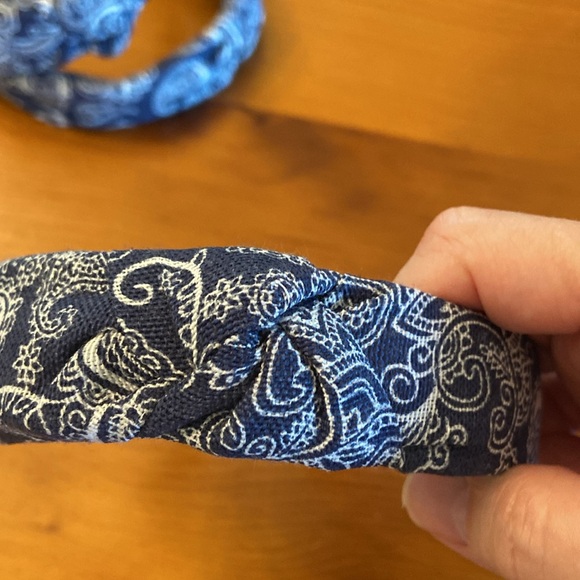 Denim Paisley-print top-knot headband - Picture 3 of 3